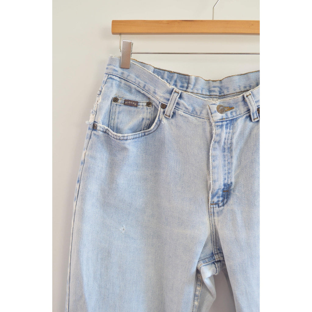 32 x 30 perfect high waist light wash broken in vintage riders