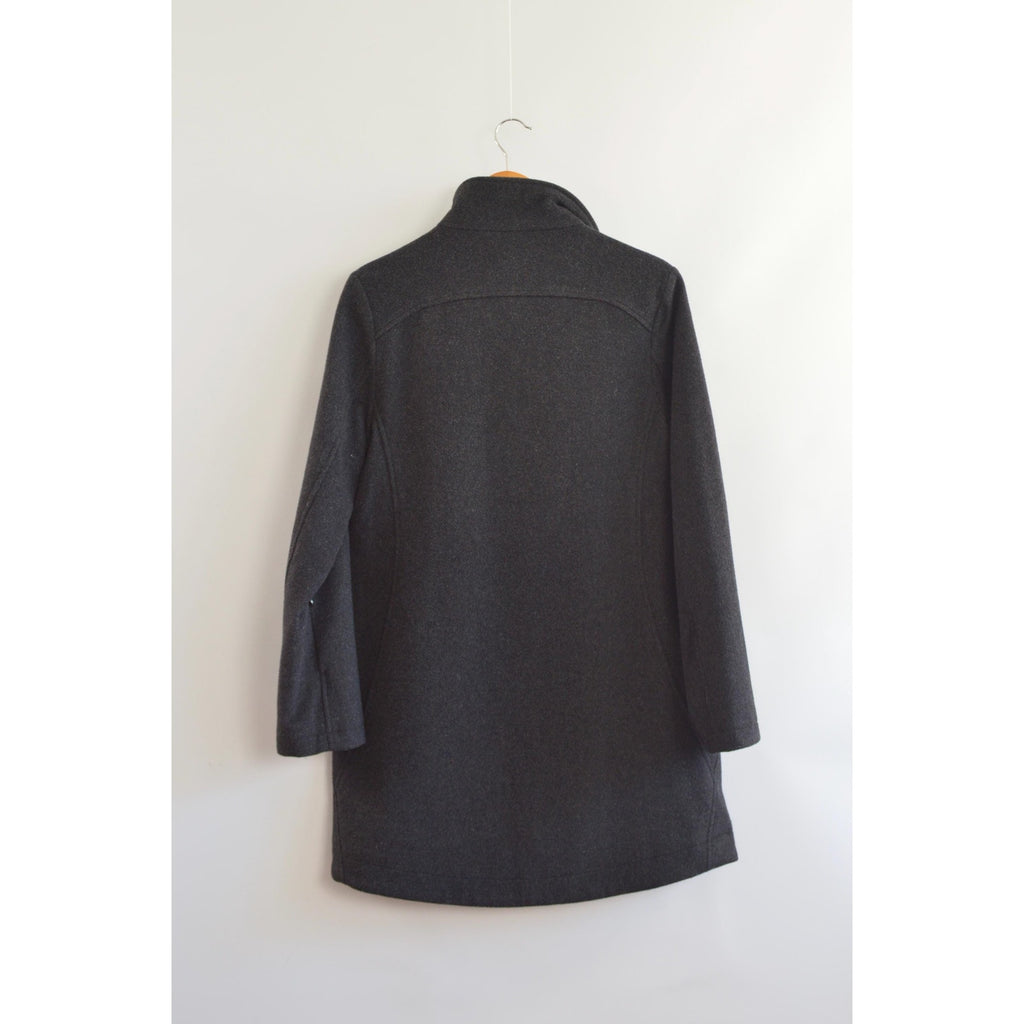 dark charcoal gray vintage pendleton zip up overcoat