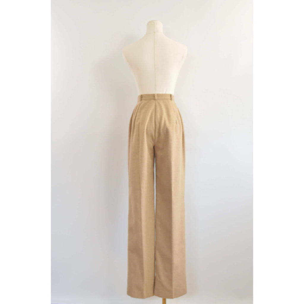 25 x 32 extra long fully lined khaki beige wool blend straight leg pants