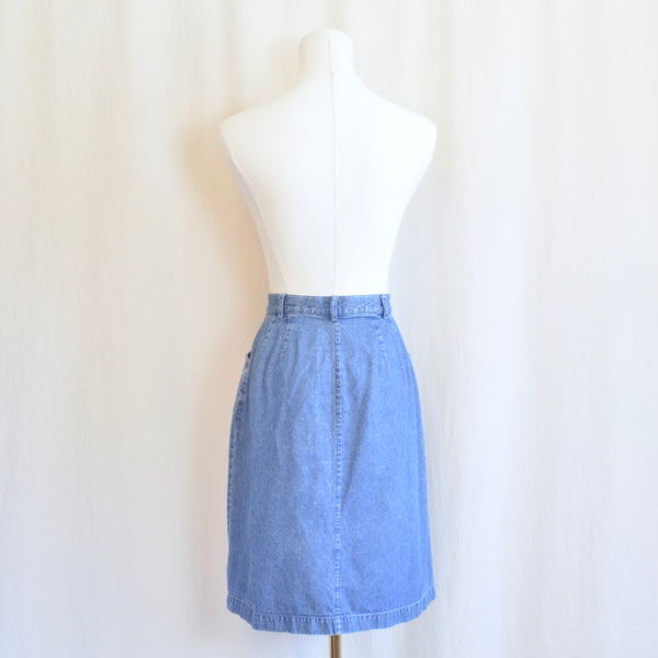 lightweight mid wash karen scott denim mini skirt