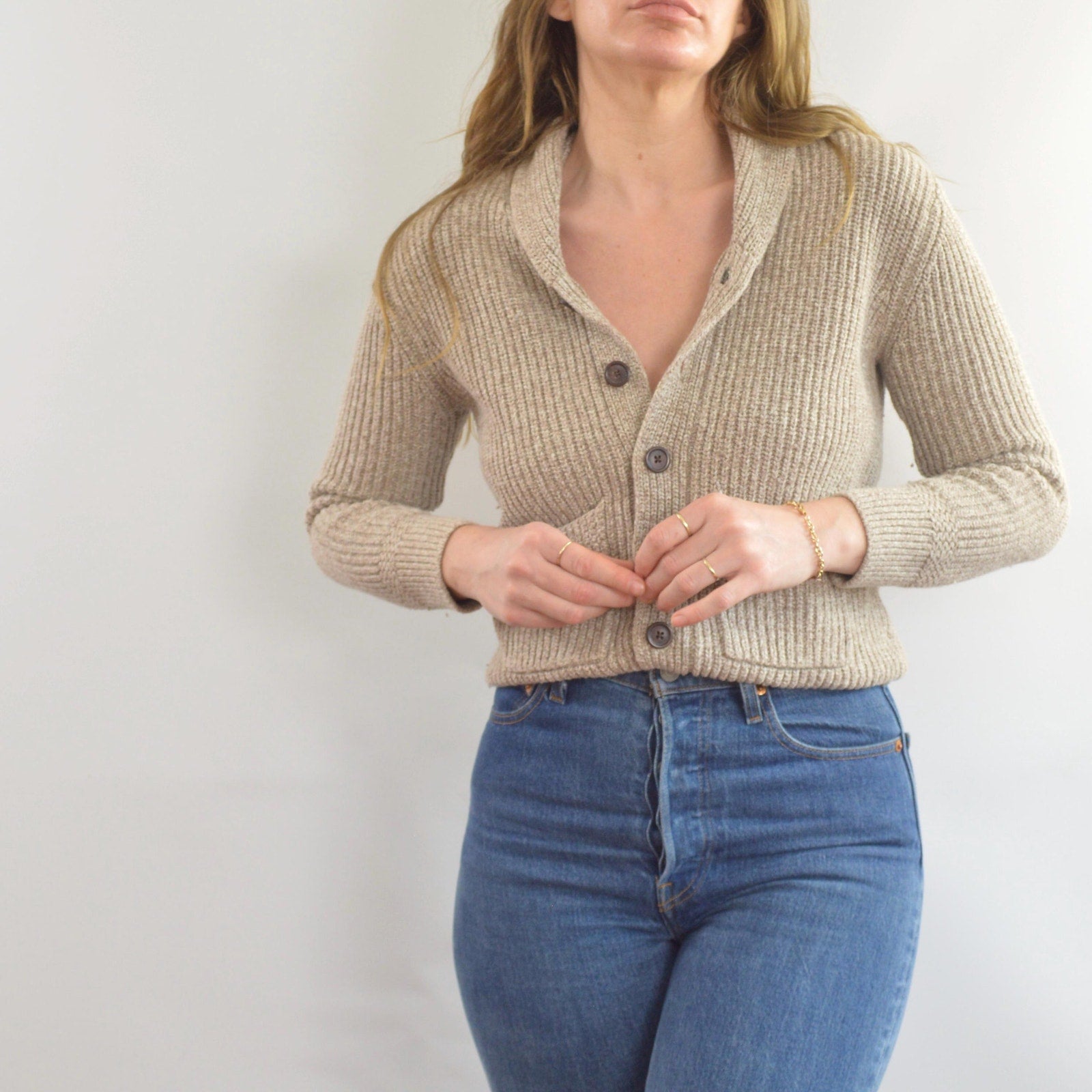 oatmeal cotton gap kids fisherman cardigan