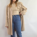 perfect mid length light beige vintage london fog wool overcoat
