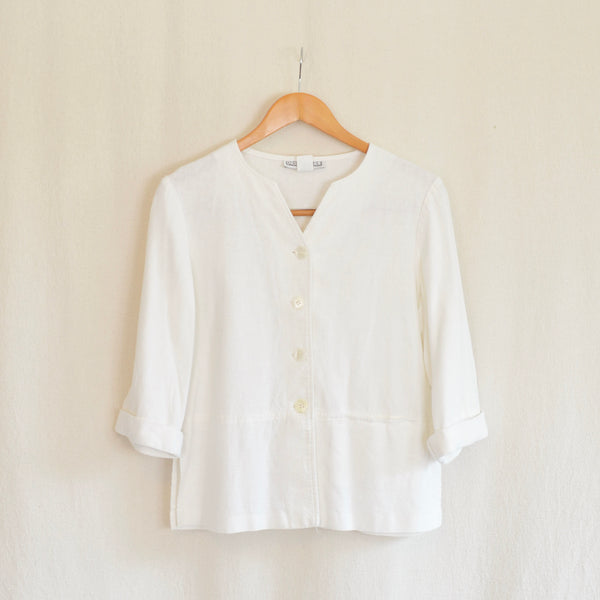 perfect ivory linen blend jacket/coverup