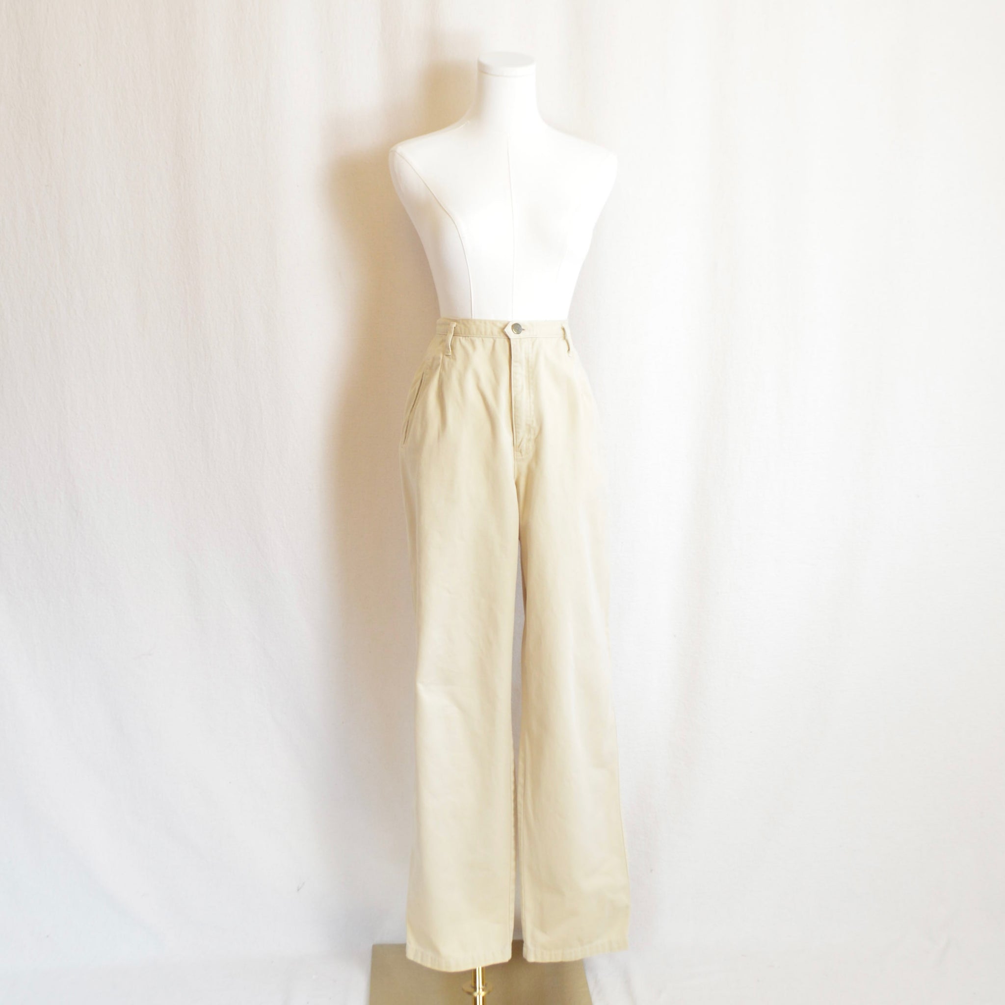 31 x 30 light tan cotton vintage liz claiborne high waisted pants