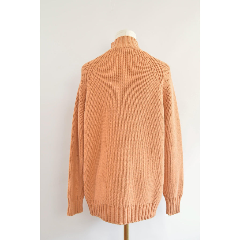 thick cotton peachy vintage orvis turtleneck sweater