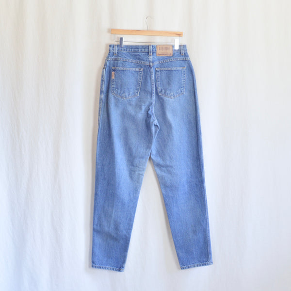 32 x 33 vintage high waisted long length gitano mid wash denim