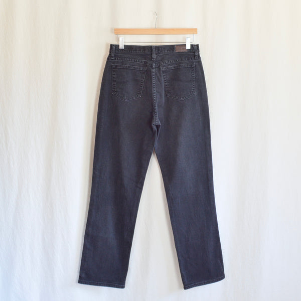 32 x 23 washed black relaxed straight leg lee’s denim