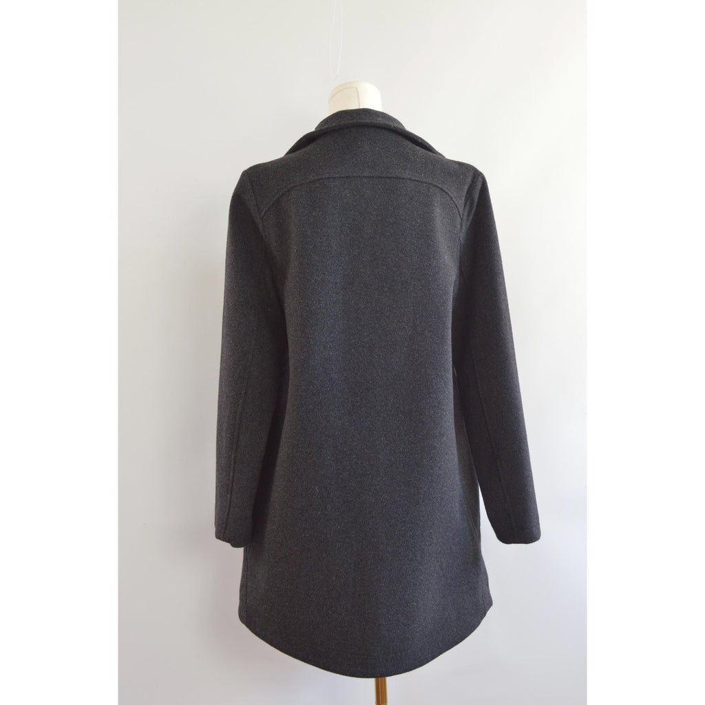 dark charcoal gray vintage pendleton zip up overcoat