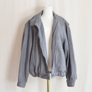 gray wool vintage member’s only bomber jacket