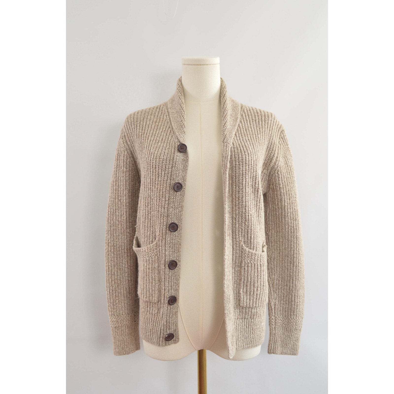 oatmeal cotton gap kids fisherman cardigan