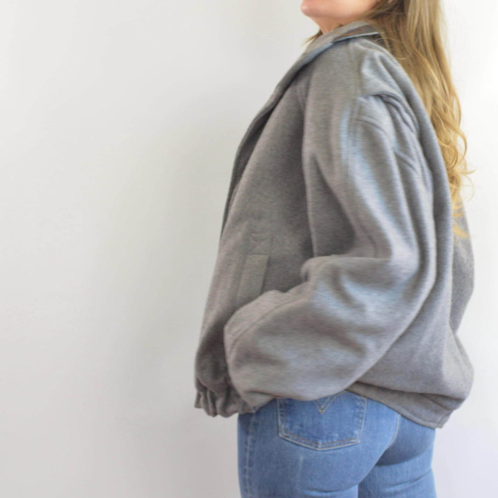 gray wool vintage member’s only bomber jacket