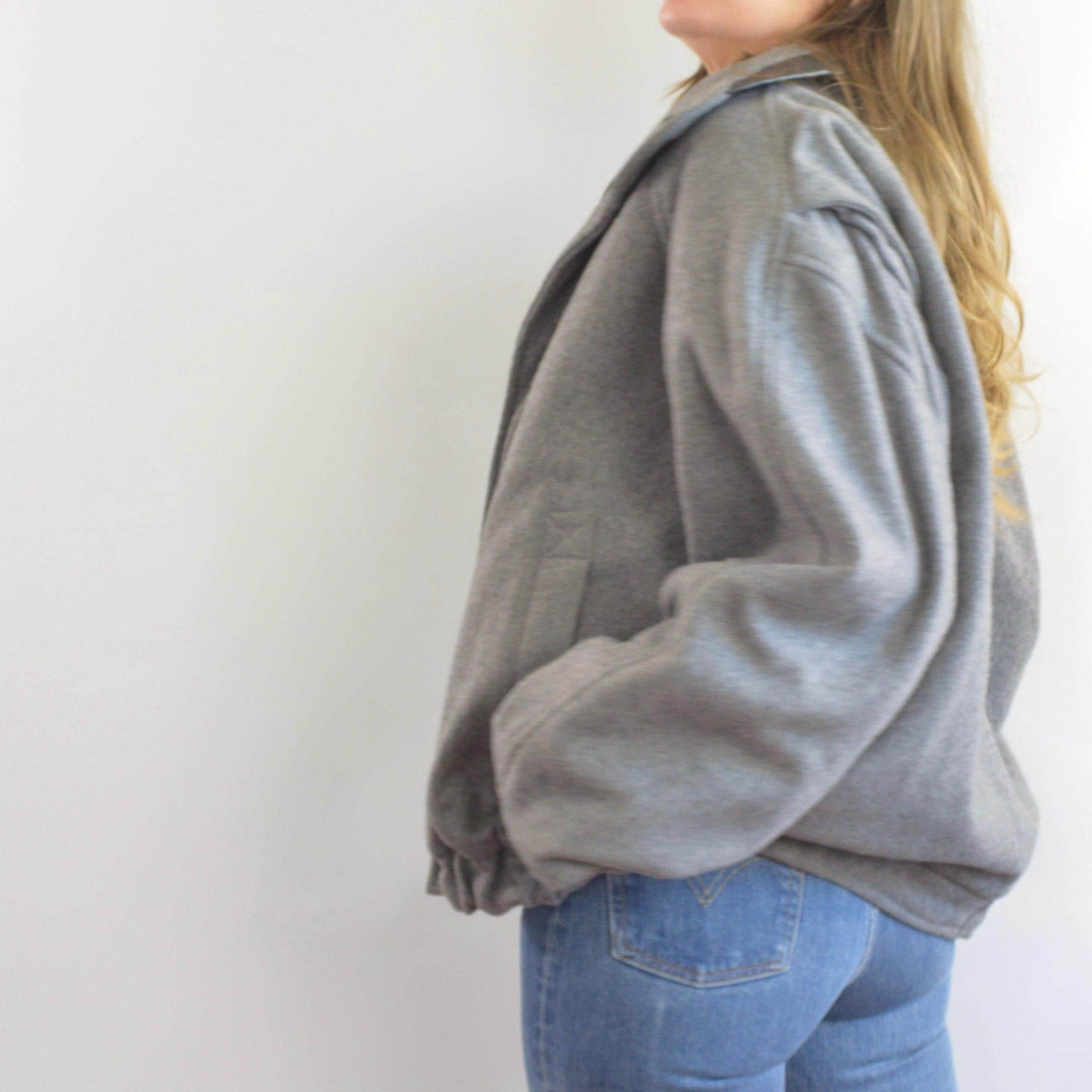 gray wool vintage member’s only bomber jacket