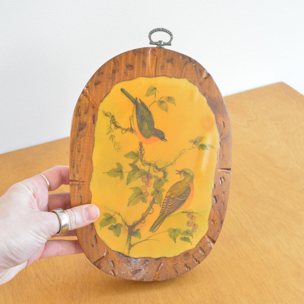 sweet little wooden bird wall piece