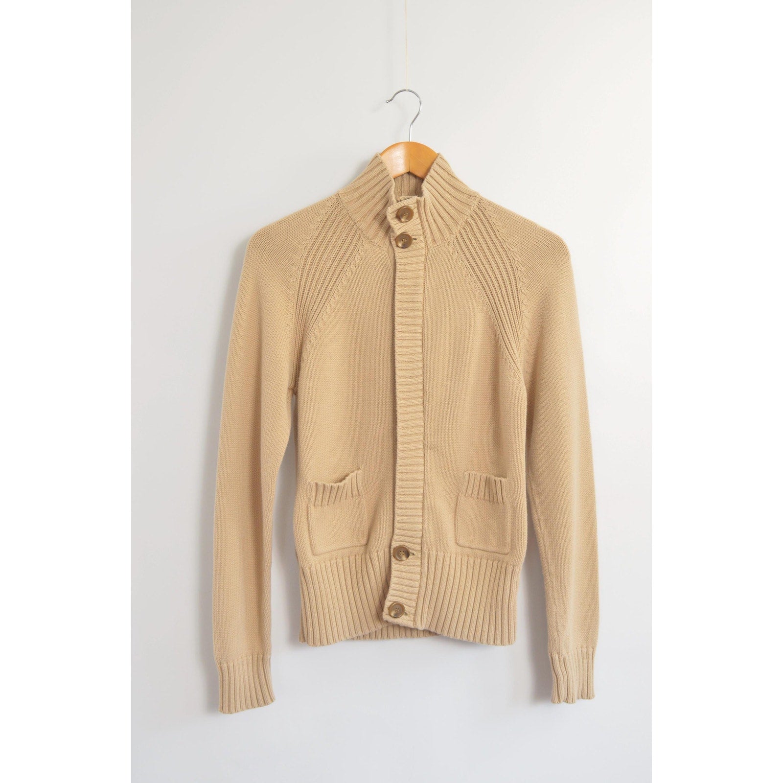 dark beige zip up calvin klein turtleneck sweater