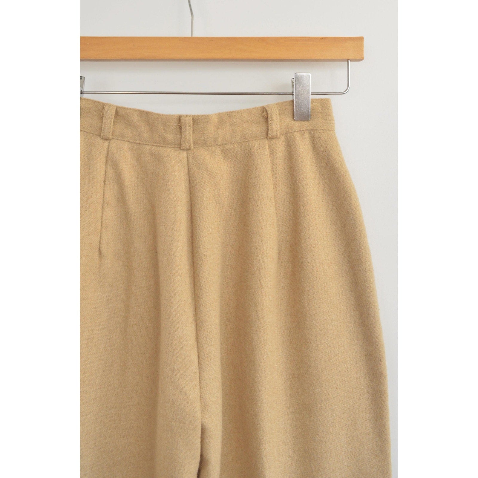 25 x 32 extra long fully lined khaki beige wool blend straight leg pants