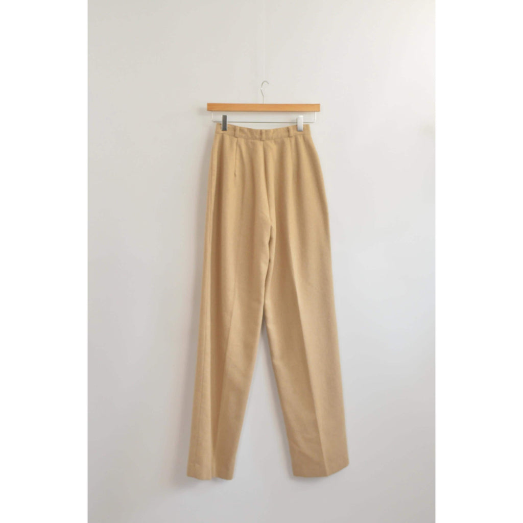 25 x 32 extra long fully lined khaki beige wool blend straight leg pants