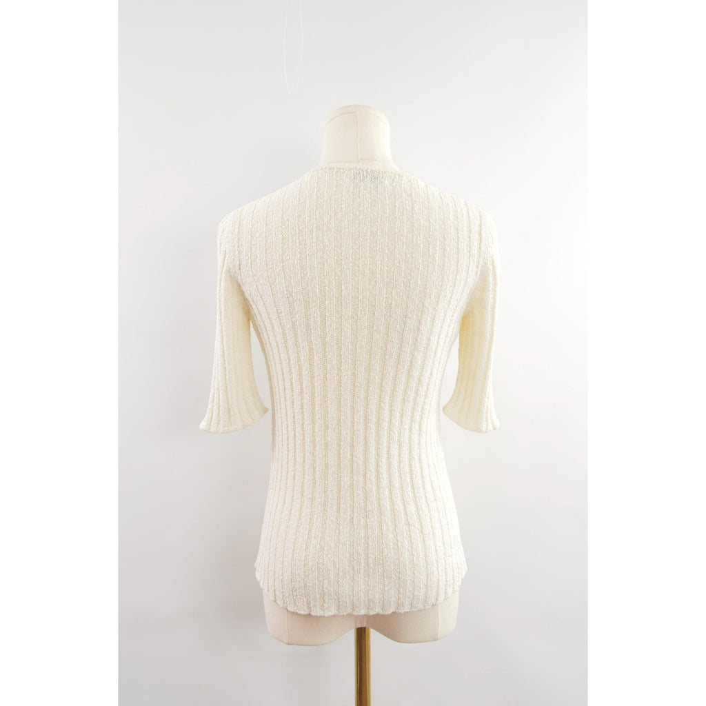 ivory nubby knit sweater tee