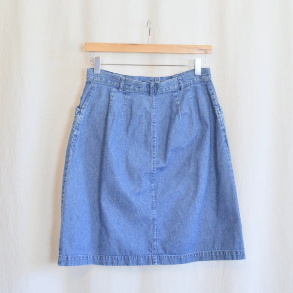 lightweight mid wash karen scott denim mini skirt