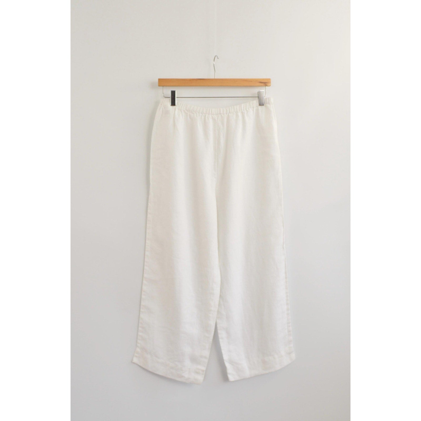 white elastic waist jones ny white linen easy pants