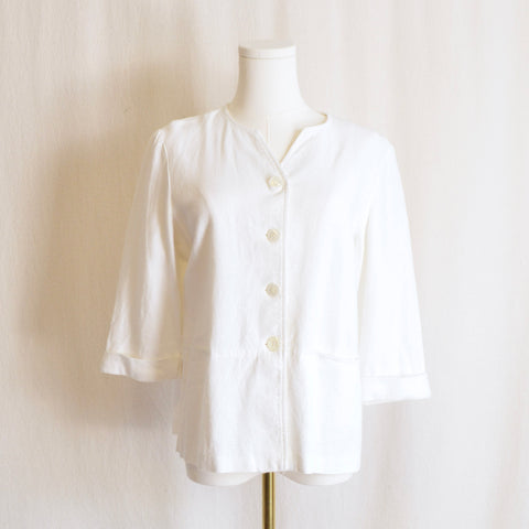 perfect ivory linen blend jacket/coverup