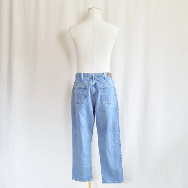 33 x 29 mid wash vintage classic fit men’s straight leg ll bean denim