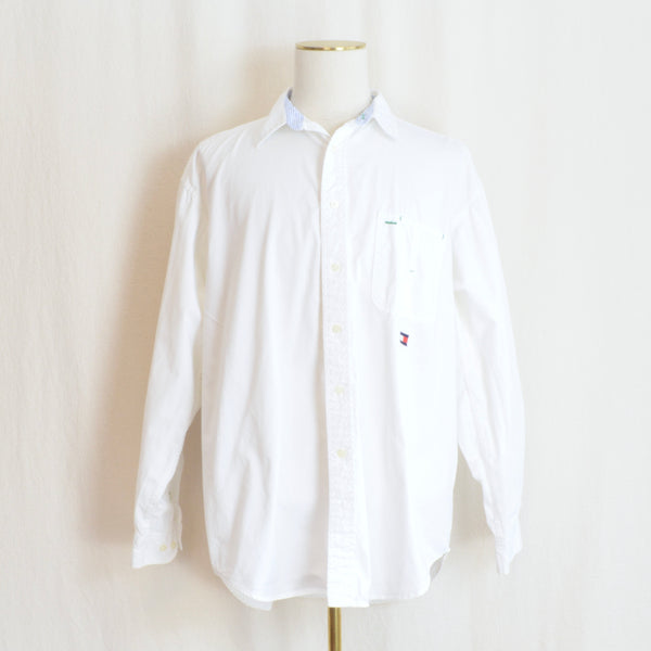 pure cotton long-sleeved white vintage tommy jeans shirt