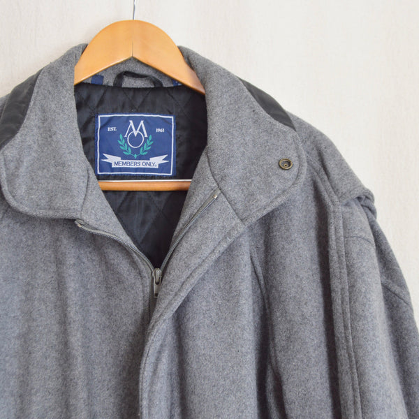 gray wool vintage member’s only bomber jacket
