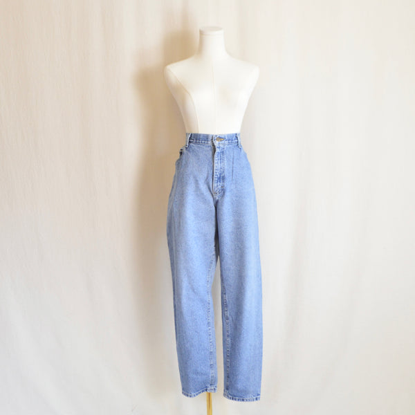 34 x 29 high rise light wash vintage lee tapered jeans