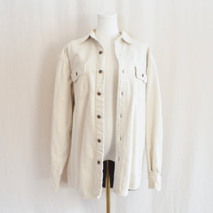 fleece lined cream cotton chore coat