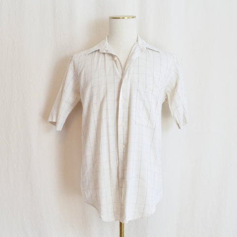 vintage dillard’s cotton and linen blend short sleeve button down