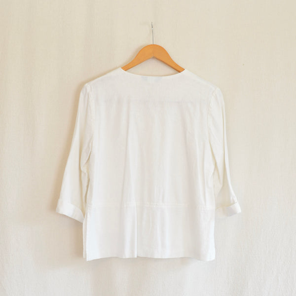 perfect ivory linen blend jacket/coverup