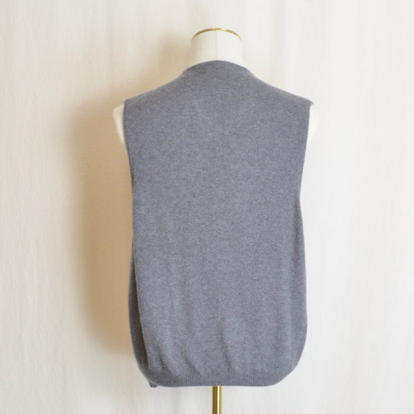 vintage charcoal gray cashmere sweater vest