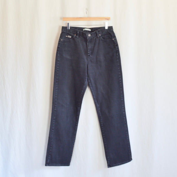 32 x 23 washed black relaxed straight leg lee’s denim