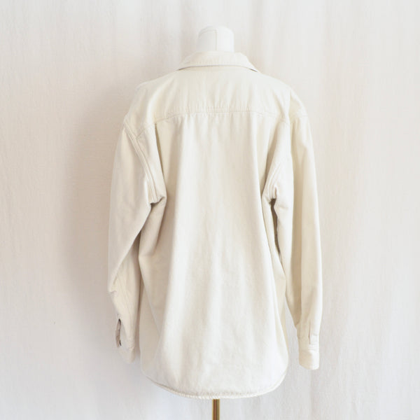 fleece lined cream cotton chore coat