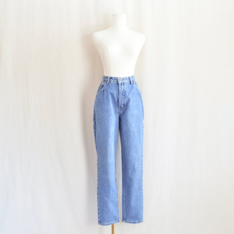 25 x 28.5 petite curvy fit super high rise vintage gloria vanderbilt tapered mid wash denim