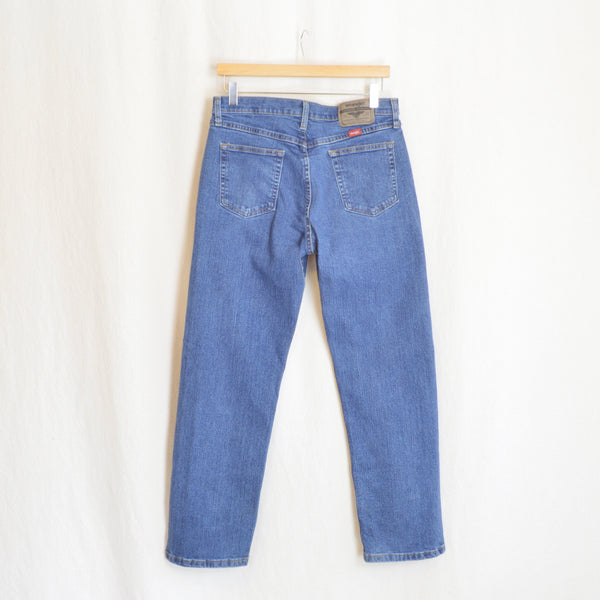 31 x 30 mid wash wranglers relaxed fit flex straight leg denim