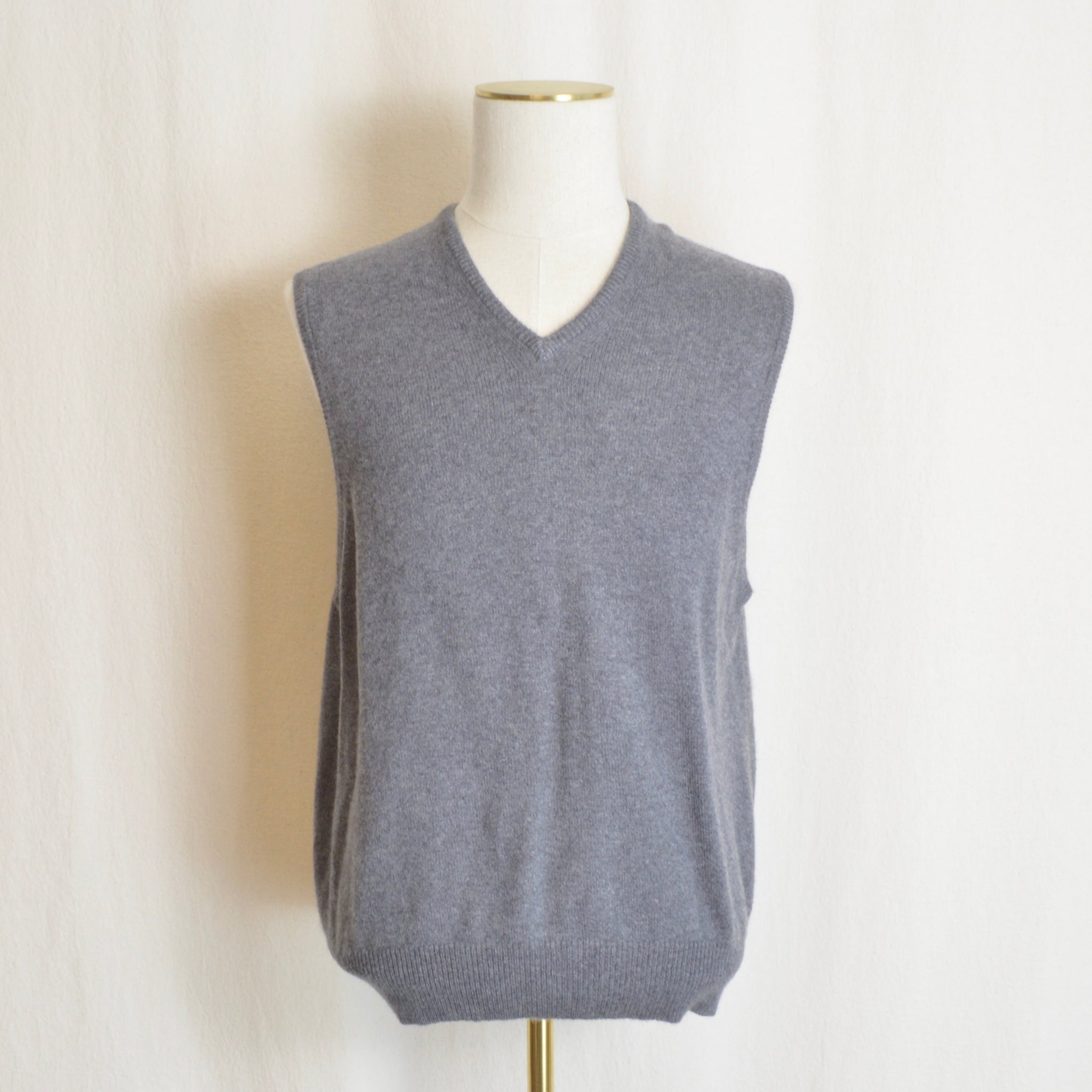 vintage charcoal gray cashmere sweater vest