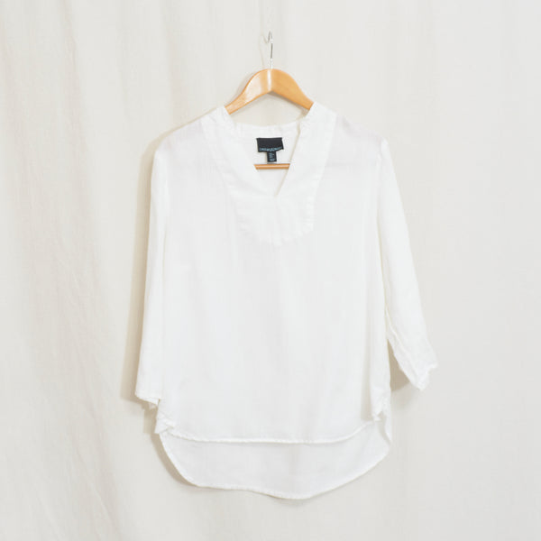 white pure linen vintage cynthia rowley blouse