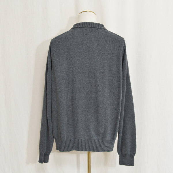 dark charcoal gray pure cotton st john’s bay quarter zip