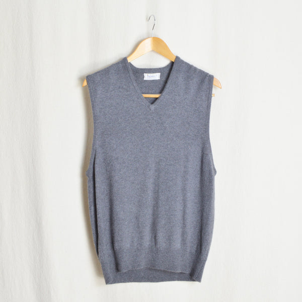 vintage charcoal gray cashmere sweater vest