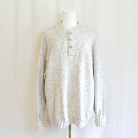 northwoods ragg wool quarter button sweater