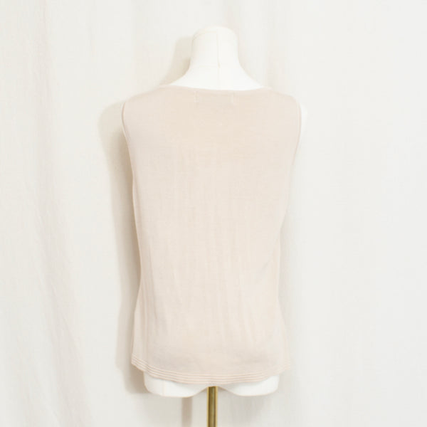 taupe beige cotton blend knit sweater tank