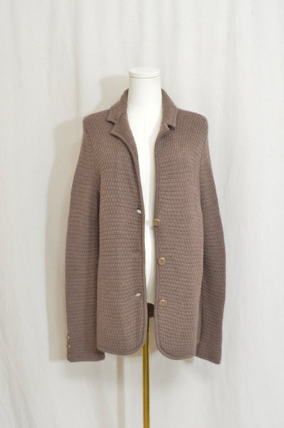 pure merino wool vintage talbots button down taupe brown button down cardigan