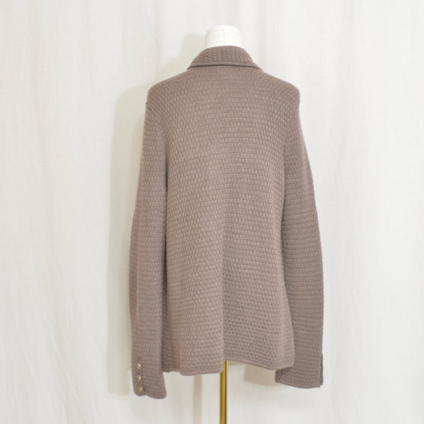 pure merino wool vintage talbots button down taupe brown button down cardigan