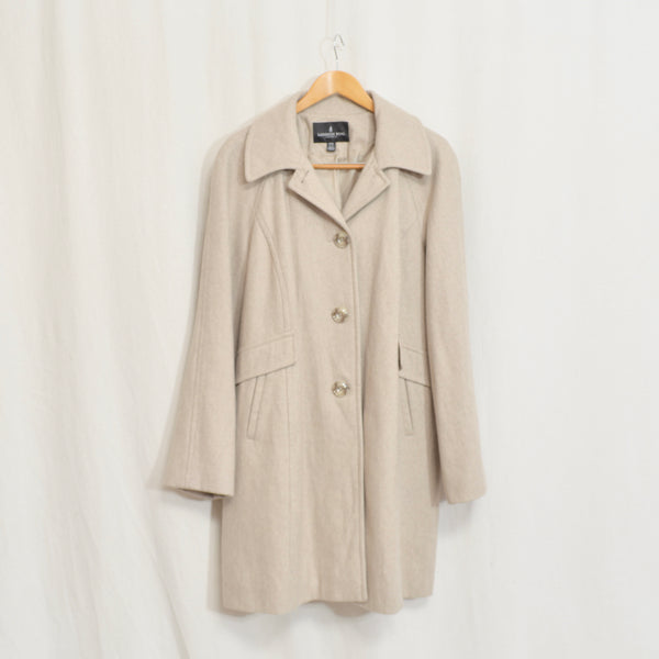 perfect mid length light beige vintage london fog wool overcoat