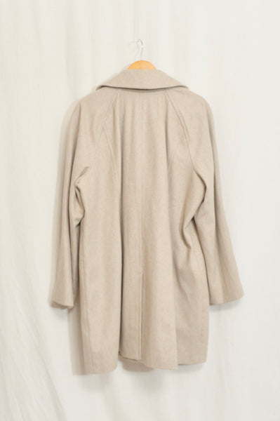 perfect mid length light beige vintage london fog wool overcoat