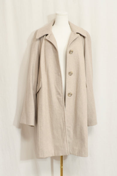 perfect mid length light beige vintage london fog wool overcoat