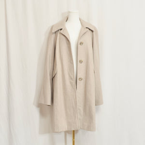 perfect mid length light beige vintage london fog wool overcoat