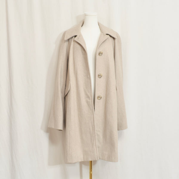 perfect mid length light beige vintage london fog wool overcoat