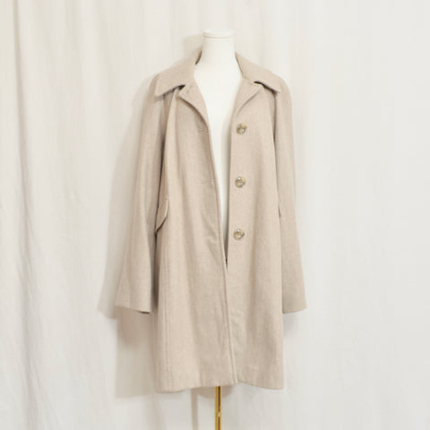 perfect mid length light beige vintage london fog wool overcoat